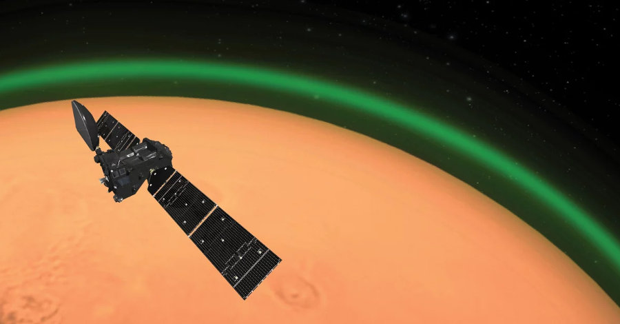 Cientistas encontram um estranho brilho verde em Marte