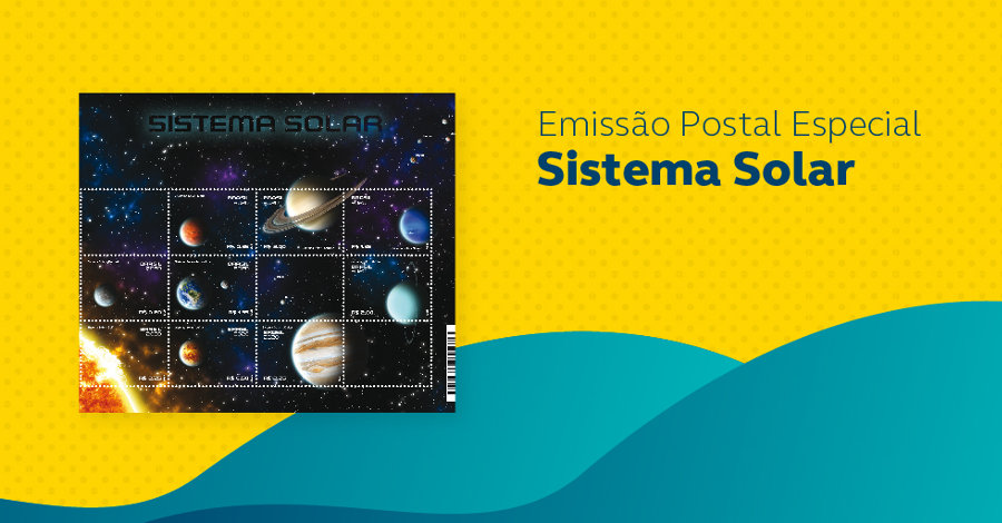 on lanca novos selos postais astronomicos
