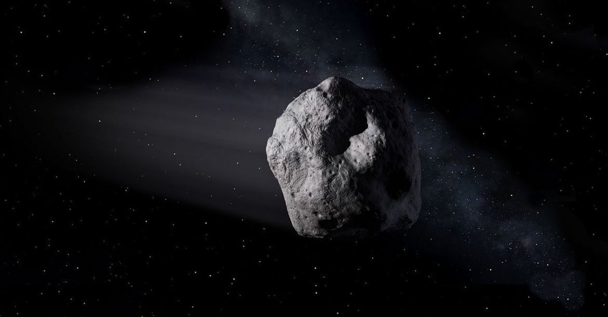 Concepção artística de um asteroide. 