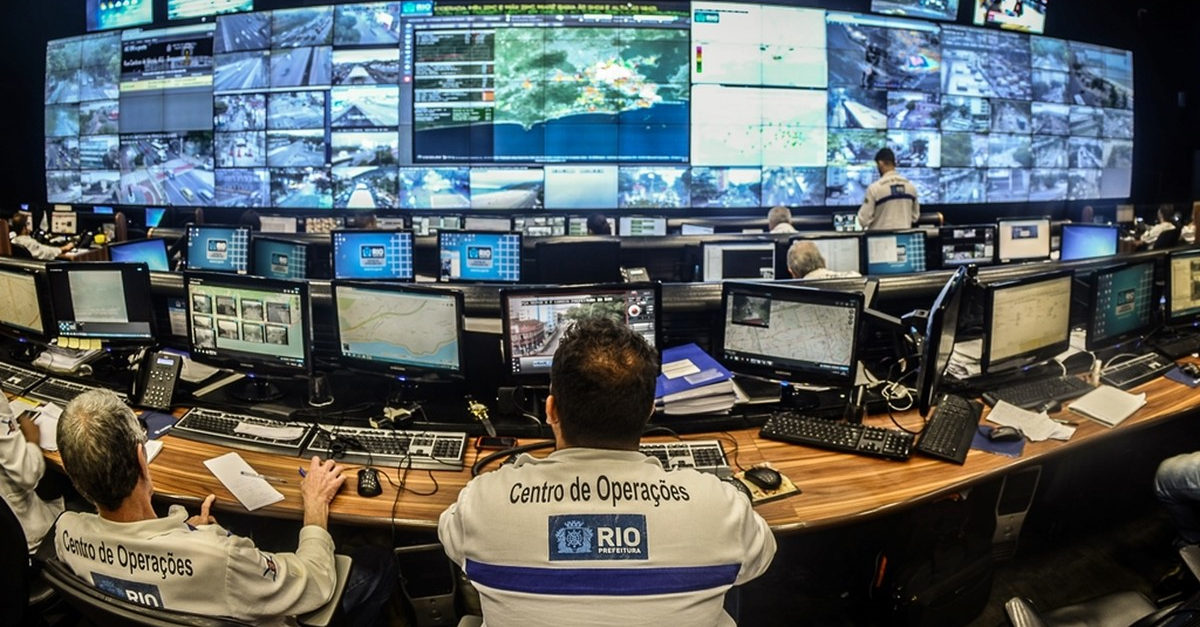 Foto do Centro de Operações da cidade do Rio de Janeiro.