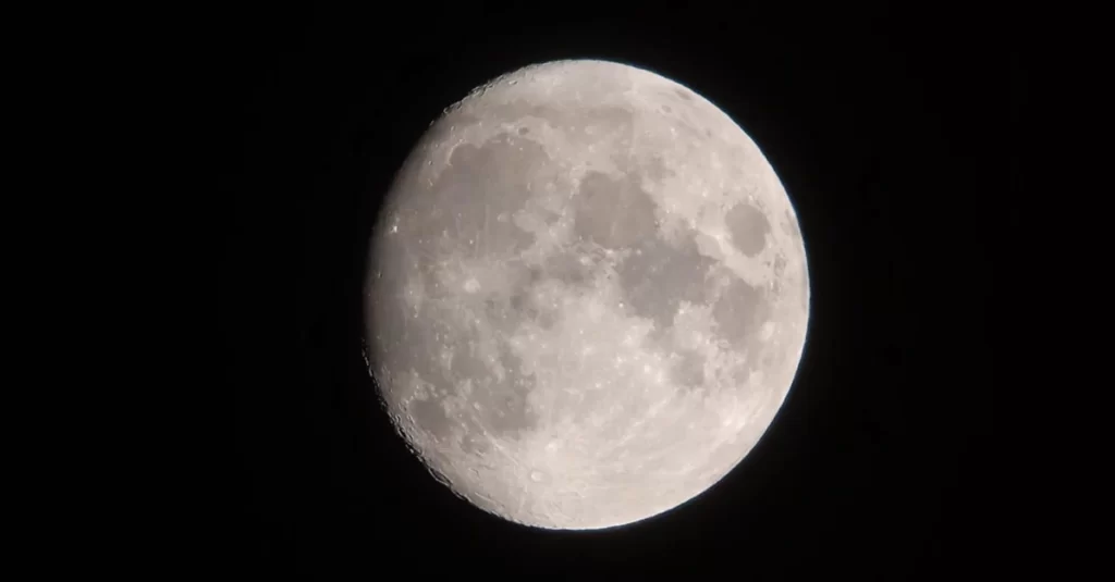 Imagem da Lua captada em 18 de setembro de 2021. 