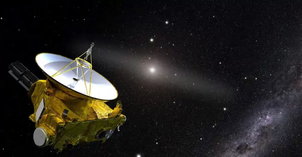 Concepção artística da sonda New Horizons.