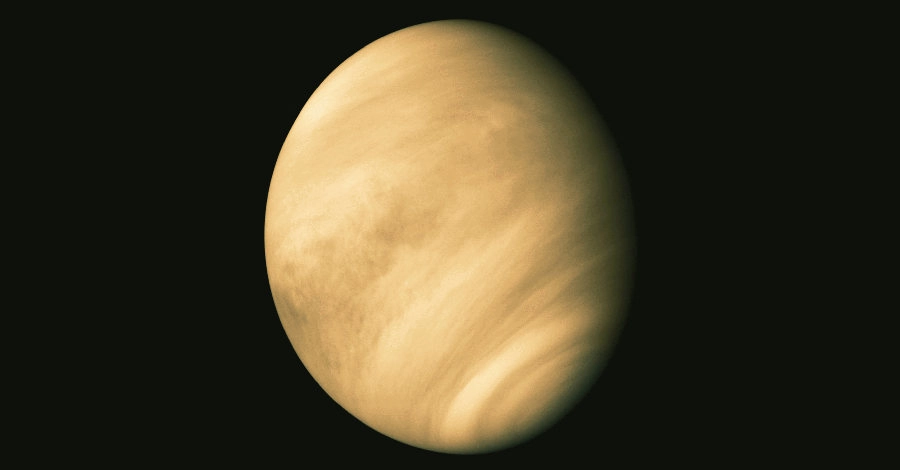 Vênus fotografado pela sonda Mariner 10.