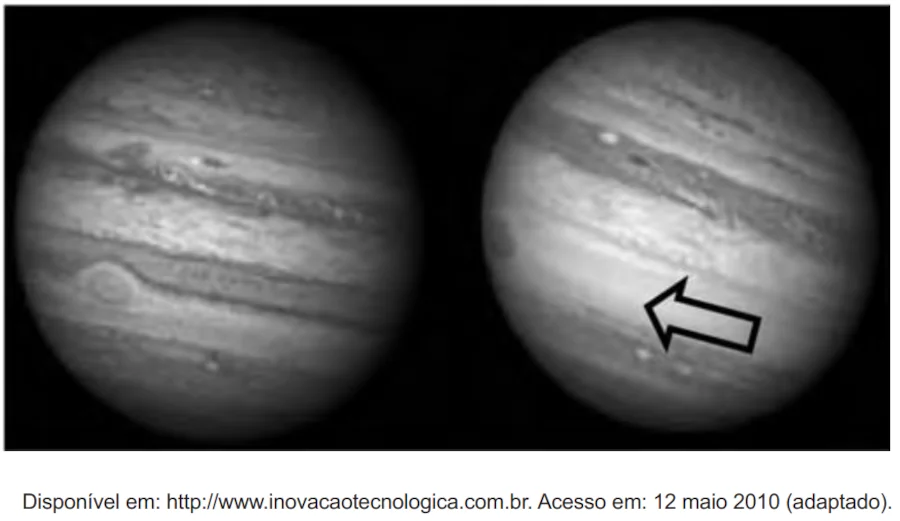 Fotos do planeta Júpiter da questão do Enem de 2010