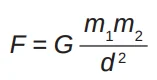 Fórmula da lei da gravitação universal da questão do Enem de 2013
