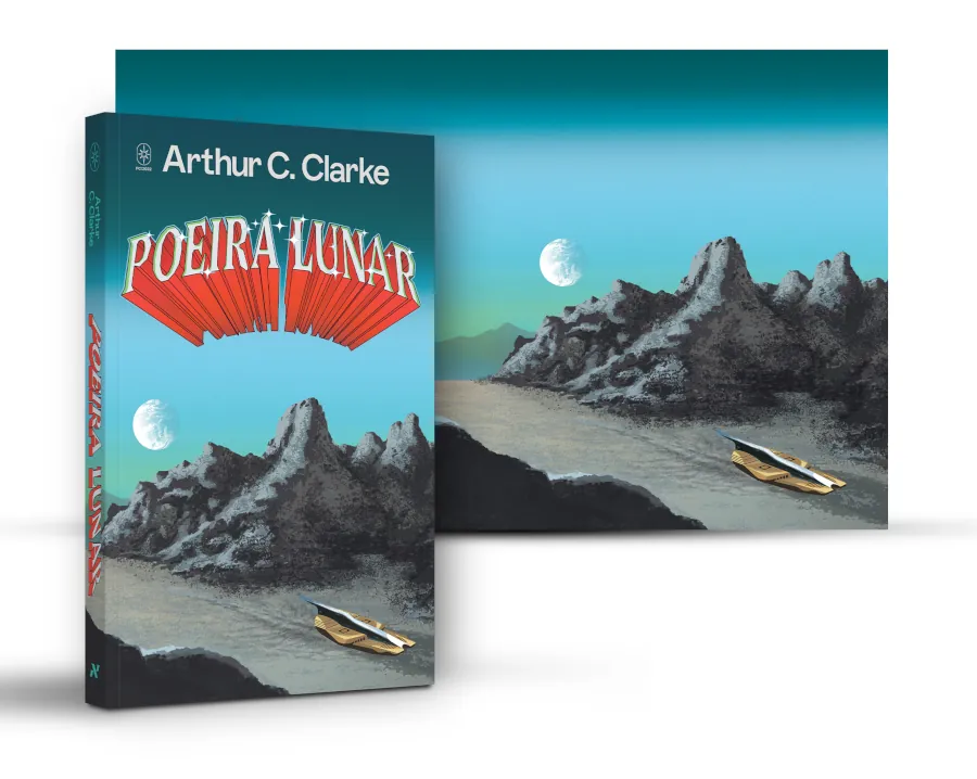 Nova capa do livro “Poeira Lunar", de Arthur C. Clarke.
