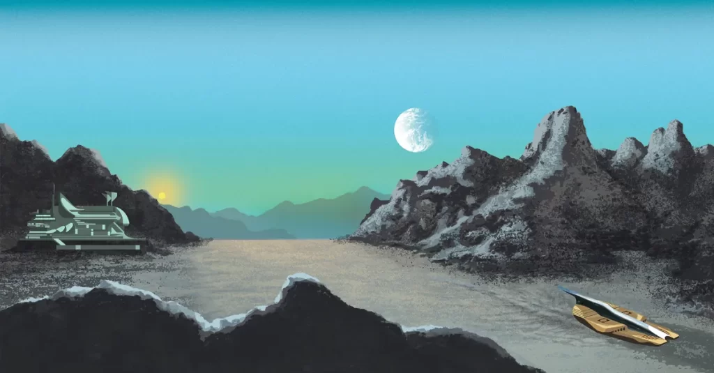 Nova capa do livro “Poeira Lunar", de Arthur C. Clarke