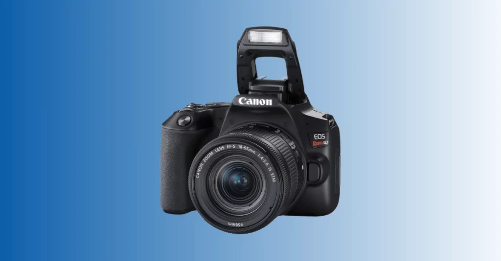 Clique na foto para saber mais informações sobre a câmera DSLR da Canon.