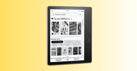 Kindle de 7” com ajuste de cor por até R$ 420 off