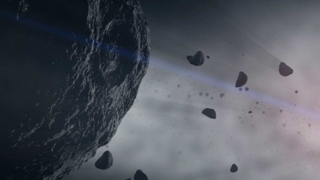Representação do asteroide Bennu, descoberto em 1999. (Crédito: NASA)