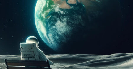 Papel de parede: Um banco na Lua