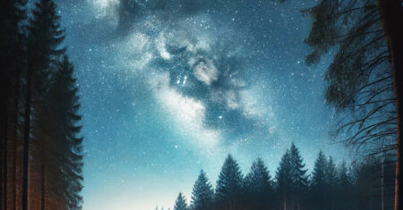 Papel de parede: Céu estrelado sobre um acampamento