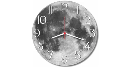 Relógio de parede com imagem da Lua