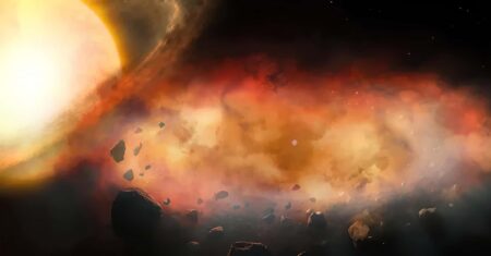 Objeto misterioso mantém nuvem de metal unida no espaço