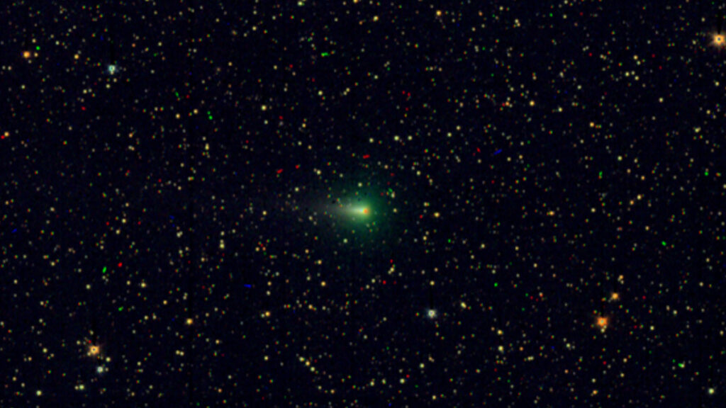 ESA divulga novas imagens do cometa 3I/ATLAS 1 Foto do cometa interestelar 3I/Atlas capatada pela sonda Juice, quando ele estava a 180 milhões de km de distância.