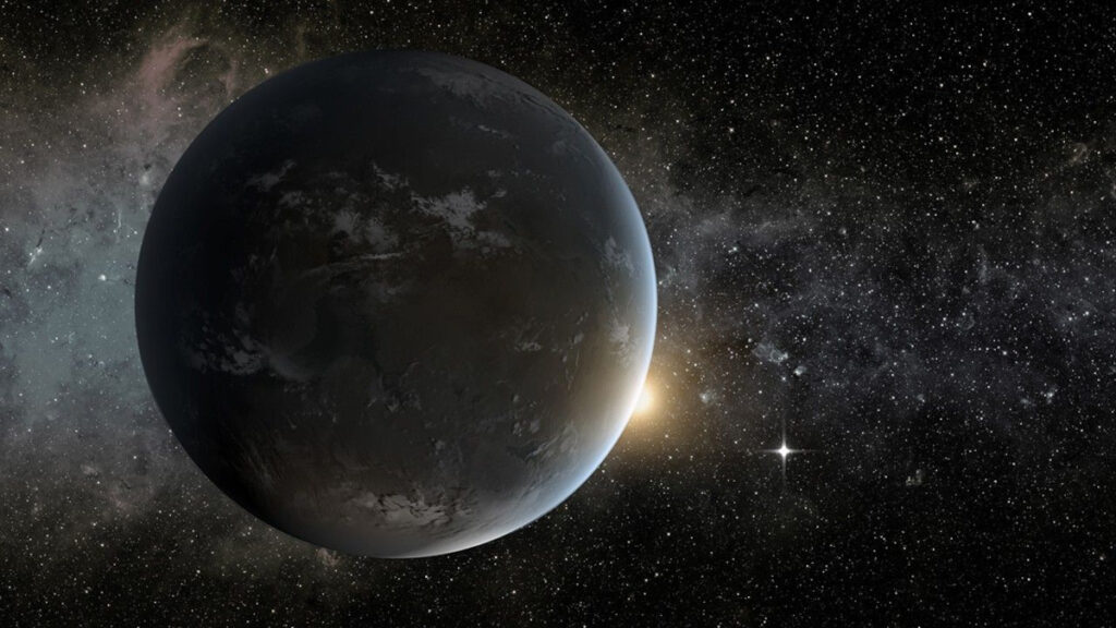 Ilustração artística de um exoplaneta do tipo superterra. Imagem: NASA