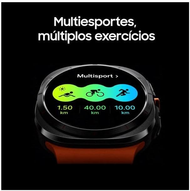  Samsung Galaxy Watch Ultra 2025 Smartwatch 47mm LTE, Galaxy AI, Titânio Aeroespacial, Titânio Cinza 