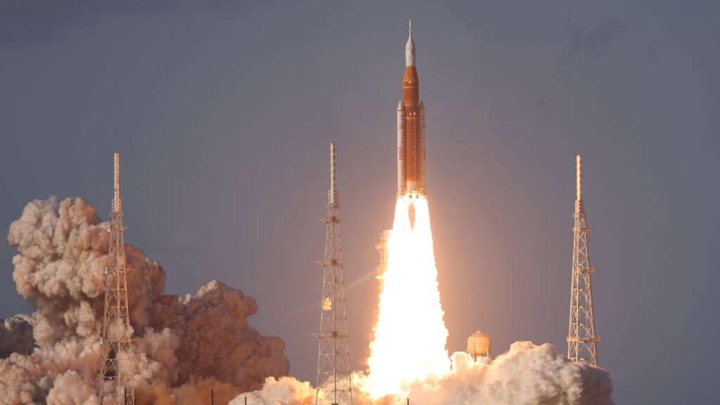 Foto do lançamento da missão Artemis 2 em 1º de abril de 2026. Imagem: NASA