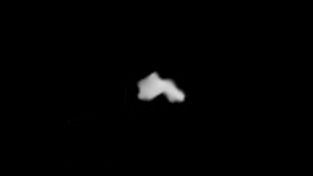 Telescópios revelam o asteroide mais estranho já visto 1 Foto do asteroide (44) Nysa captado pelo Large Binocular Telescope, nos EUA. Imagem: Lowell Observatory
