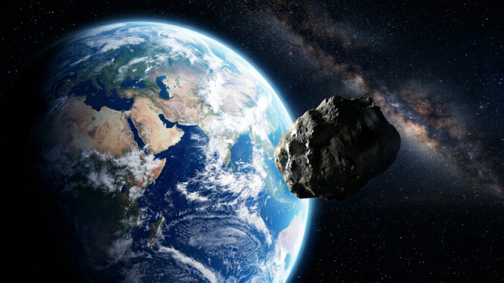 Asteroides de até 67 metros entram no radar da defesa planetária 1 Asteroide próximo à Terra no espaço.