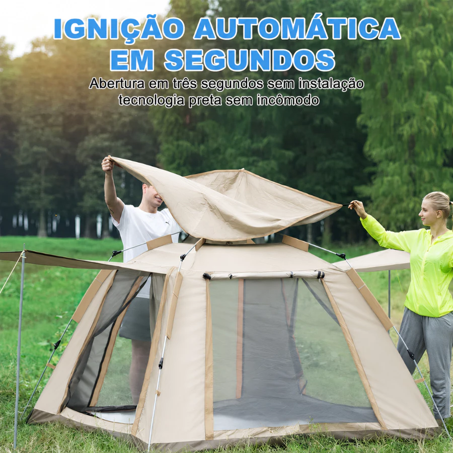 Barraca de camping automática para 3 a 4 pessoas sai agora 33% OFF 2 br 11134207 820l7