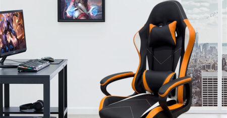 Cadeira gamer com encosto alto sai por menos de R$ 400
