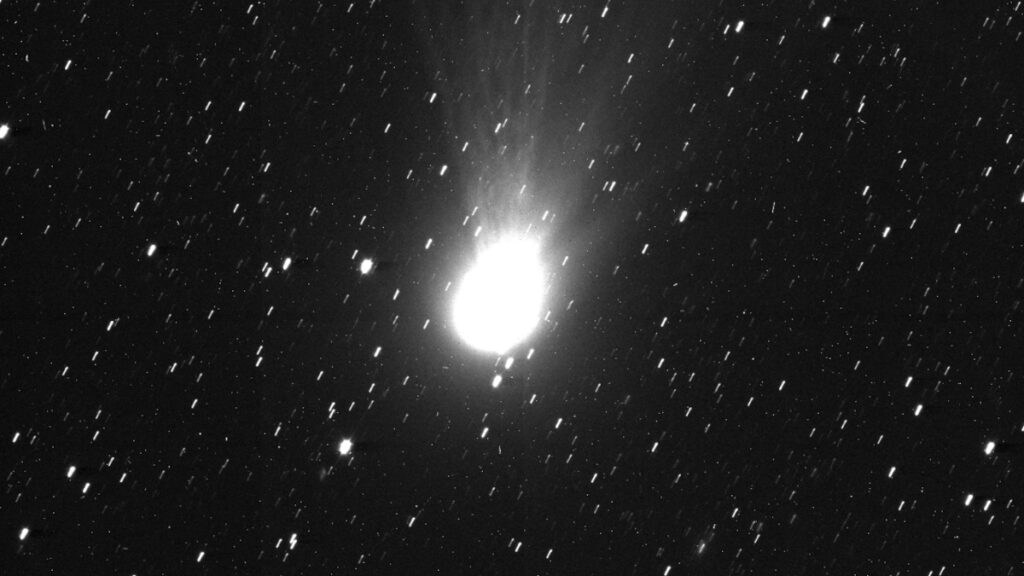 Cometa 3I/ATLAS captado pela sonda Juice. Imagem: ESA