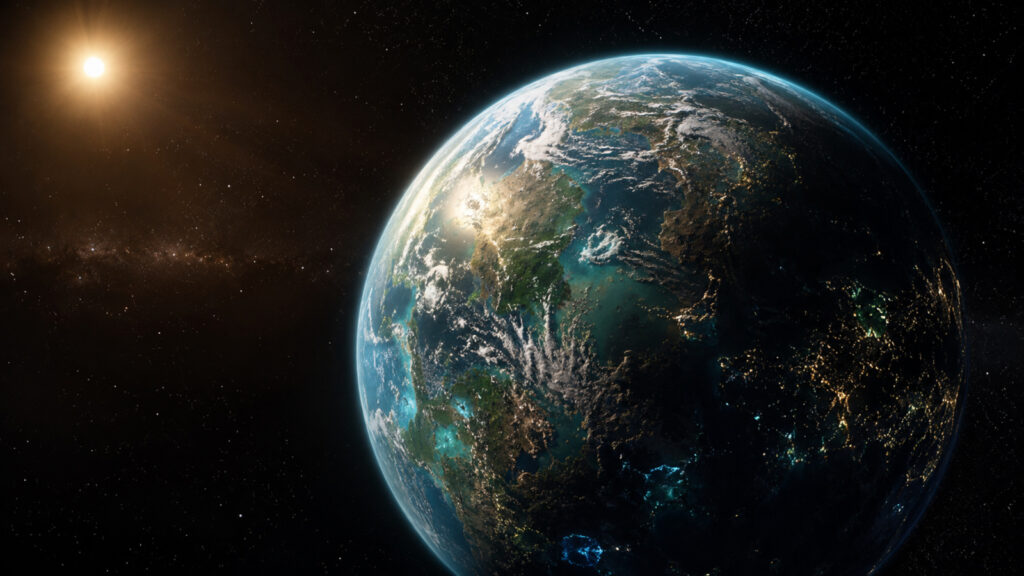 exoplaneta habitado ilustracao