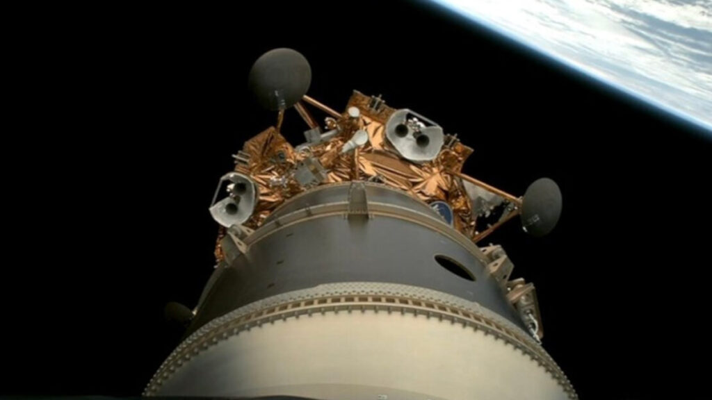 Sonda Blue Ghost da Firefly logo após chegar à órbita da Terra. Imagem: SpaceX