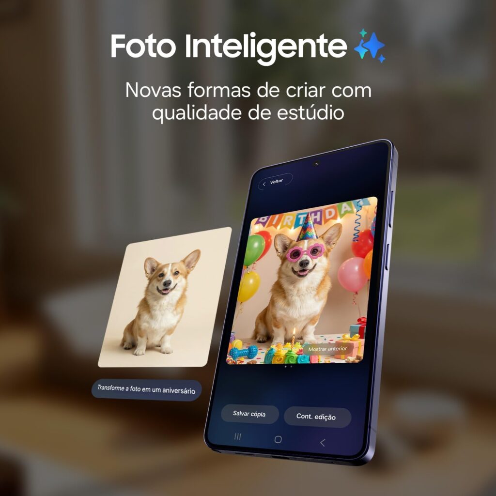  Celular Samsung Galaxy S26 Ultra 5G, 256GB, 12GB RAM, Câmera Quádrupla, Tela Grande de 6.9" - Azul 