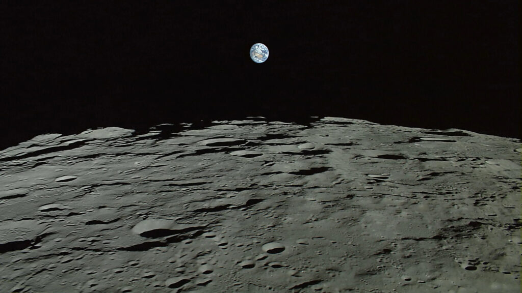 Japoneses querem plantar arroz na Lua 1 Foto da Lua e da Terra captada pela sonda japonesa Kayuga em 2008. Imagem: JAXA