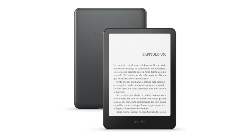 Foto do  Kindle Paperwhite Signature Edition 32 GB (Geração mais recente) - O Kindle mais rápido já lançado, com luz frontal autoadaptável, carregamento sem fio e bateria que dura semanas - Cor Preta Metálica 
