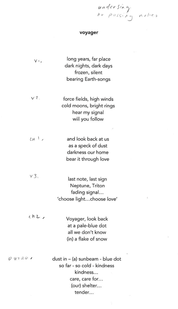 letra musica voyager
