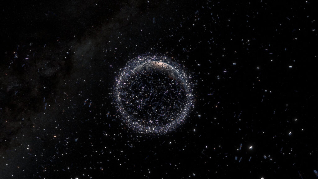 Colisões no espaço podem estar mais próximas do que parecem 1 Starlink e lixo espacial reduzem margem de segurança orbital. Imagem: ESA