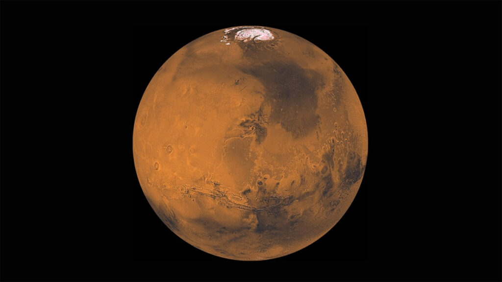 Foto do planeta Marte.