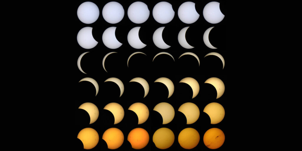 montagem eclipse solar 2026