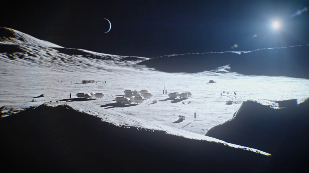 Ilustração do conceito de exploração lunar do programa Artemis. Imagem: NASA