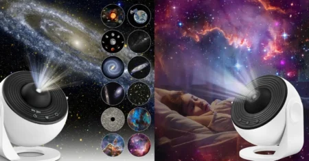 Projetor de estrelas com 12 projeções sai agora 38% OFF