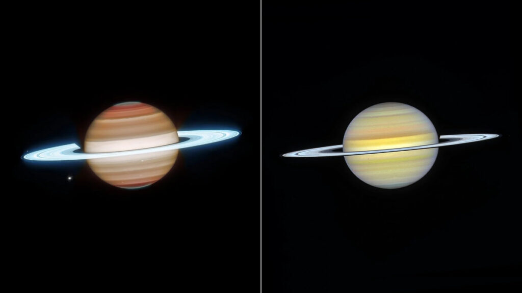 Webb e Hubble mostram Saturno de um jeito que quase ninguém viu 1 Imagens de Saturno com anéis