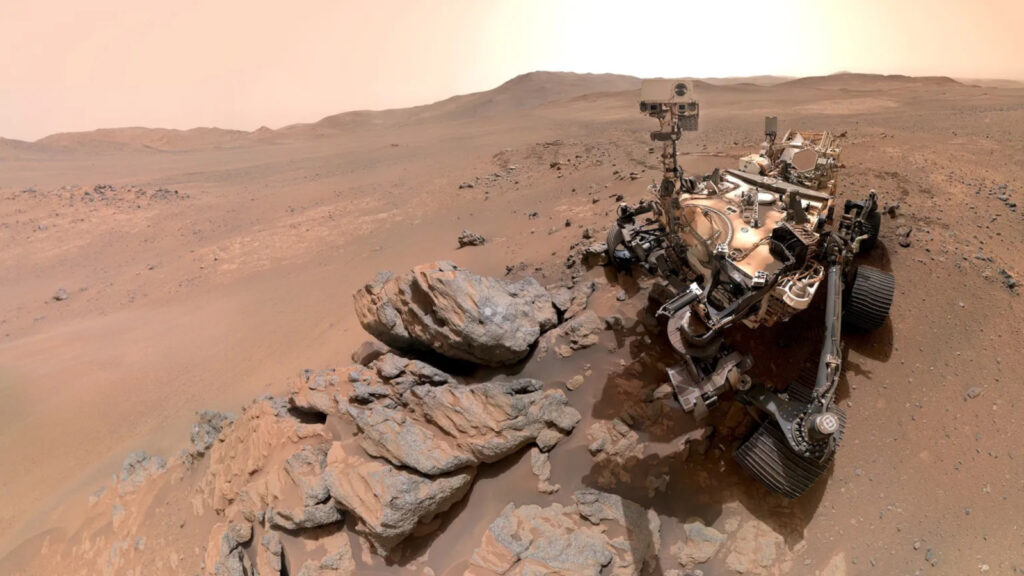 Selfie do rover Perseverance na superfície de Marte. Imagem: NASA