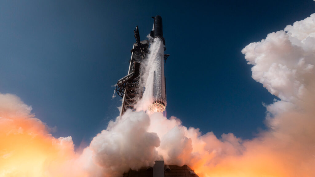 Foguetes gigantes podem sair caro demais para o mercado espacial 1 Lançamento do foguete Starship V3 em 22 de maio de 2026.