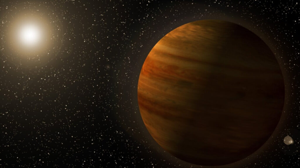 NASA encontra planeta de um jeito que ninguém esperava 1 Ilustração de Gaia23bra b, o primeiro planeta de microlentes que orbita uma estrela distante encontrada pelo TESS. Imagem: Goddard Space Flight Center da NASA