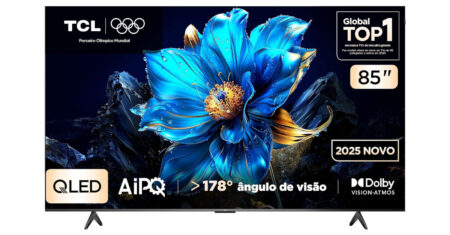 Amazon: Smart TV TCL 85″ QLED 4K sai até R$ 1.600 OFF