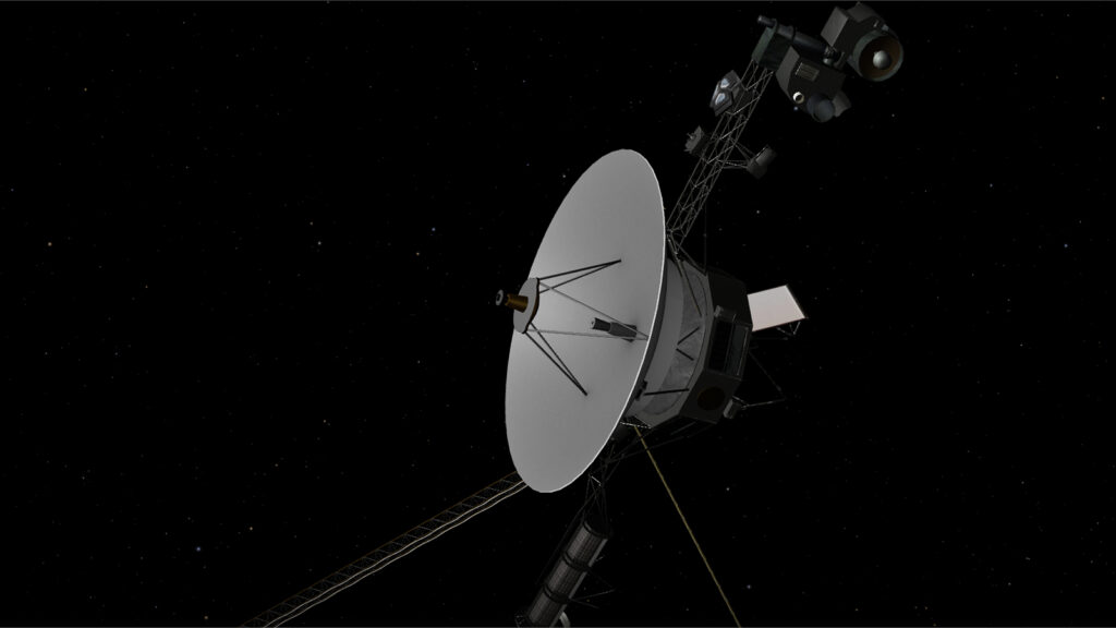 Ilustração da sonda Voyager 1.